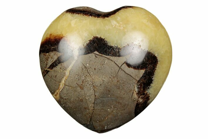Polished Septarian Heart - Madagascar #205202